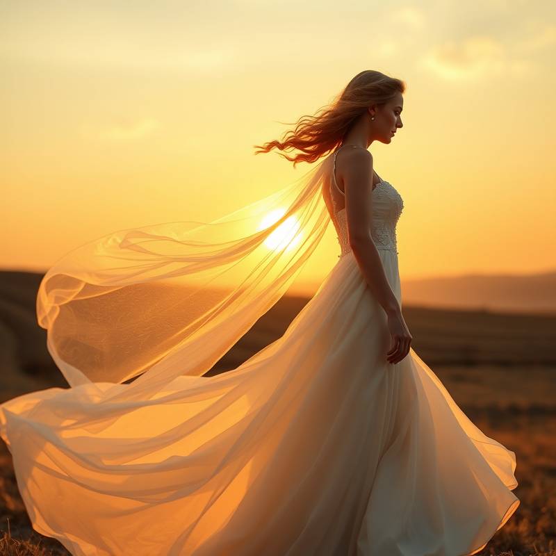 La Robe de Mariée dans le Vent