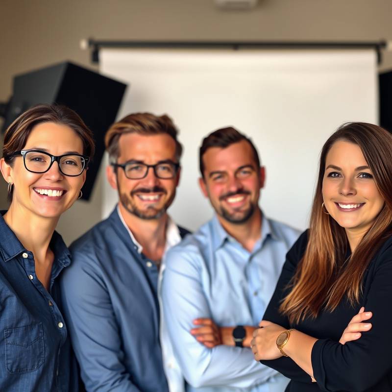 Photo de l'équipe du studio