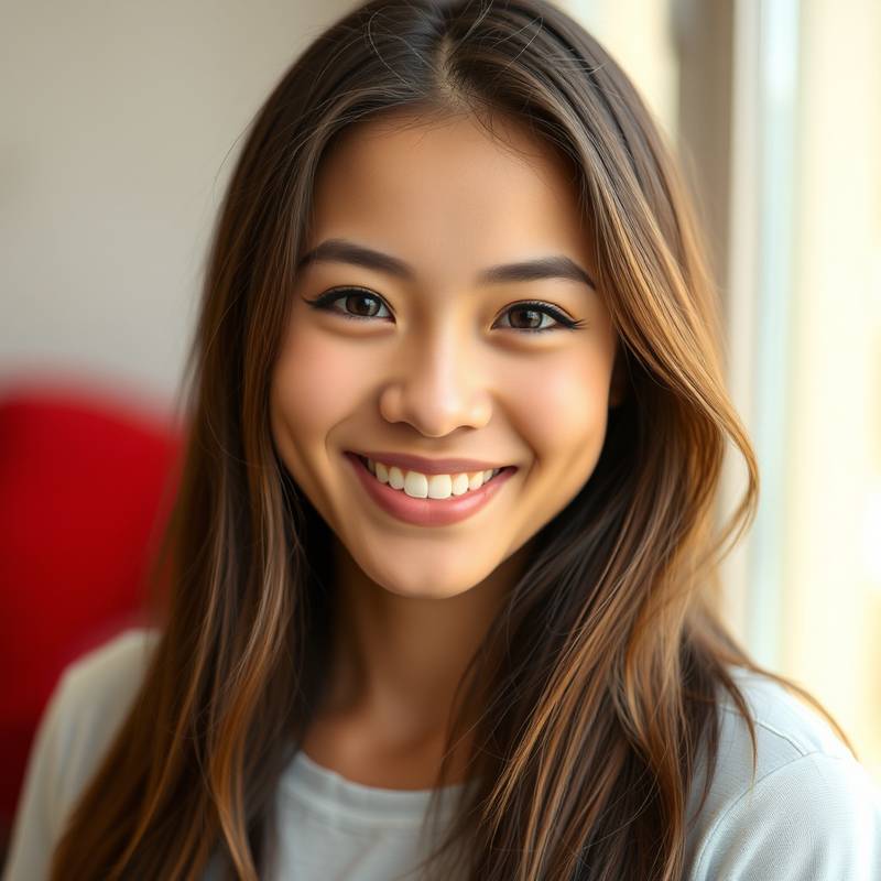 Portrait d'une jeune femme souriante